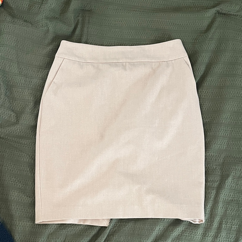 Express Cream Pencil Skirt